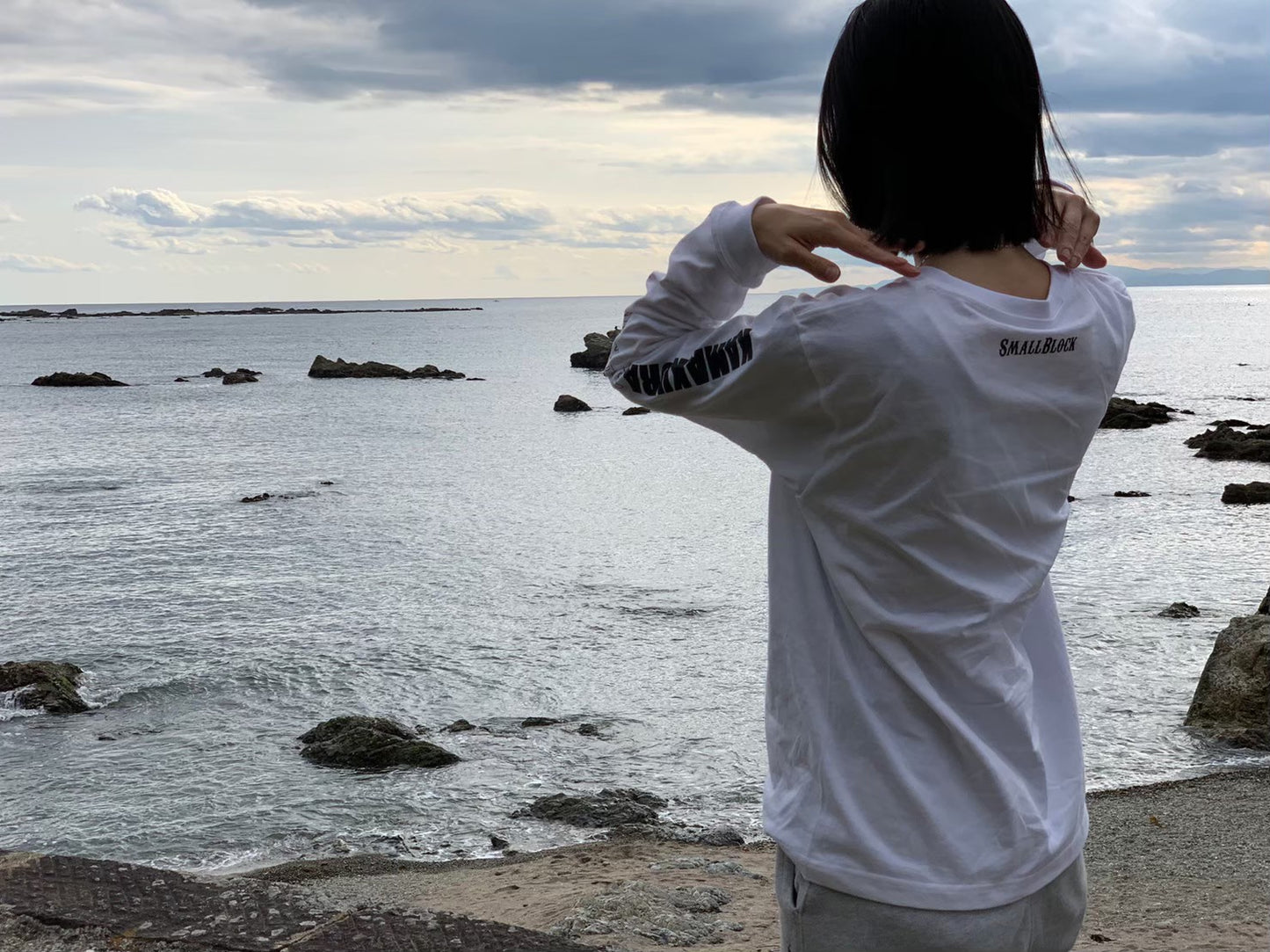 オリジナルロングTシャツ original long T-shirt "KAMAKURA"白 white