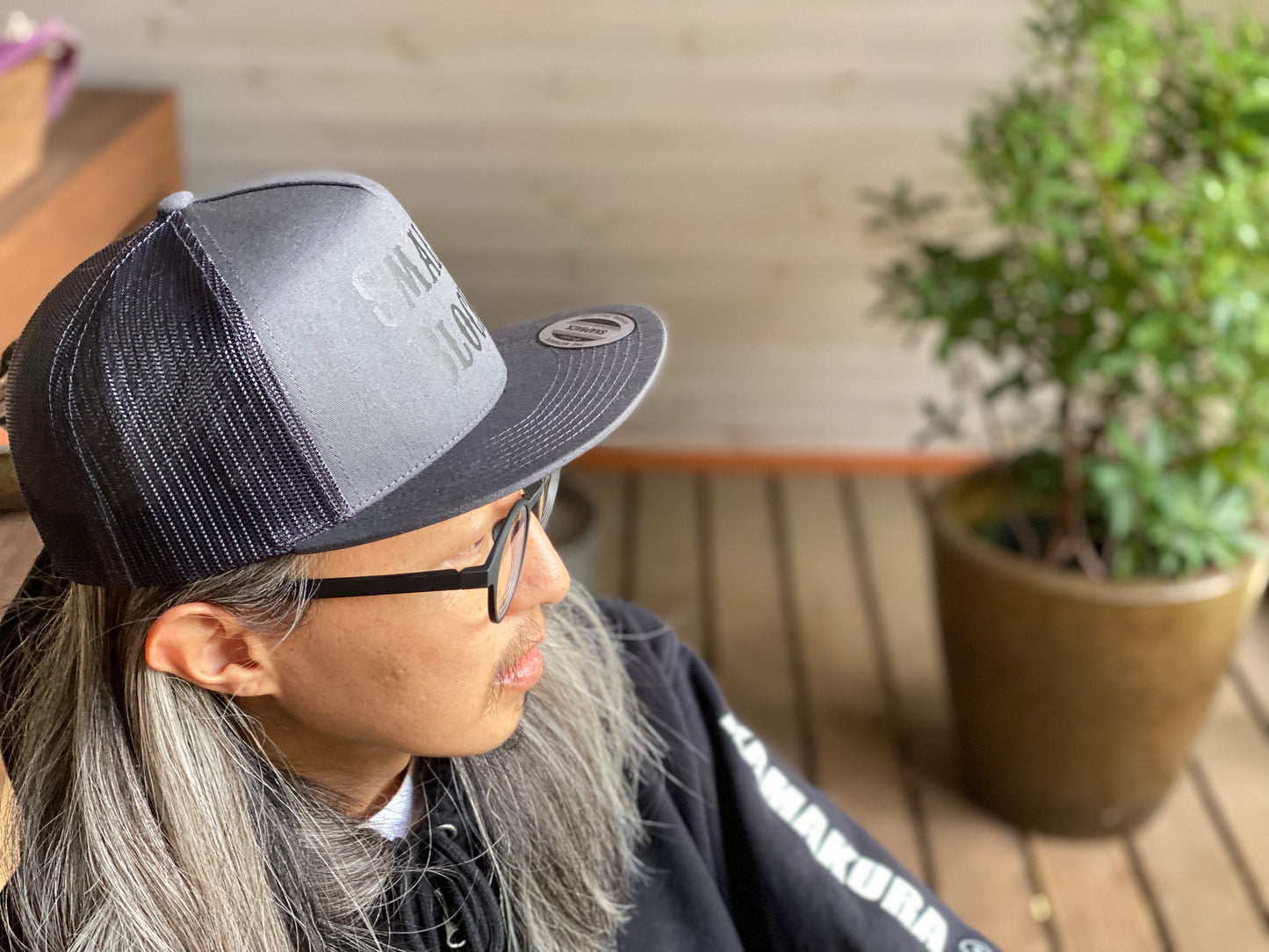 オリジナルキャップ original cap チャコールグレー×黒ロゴ