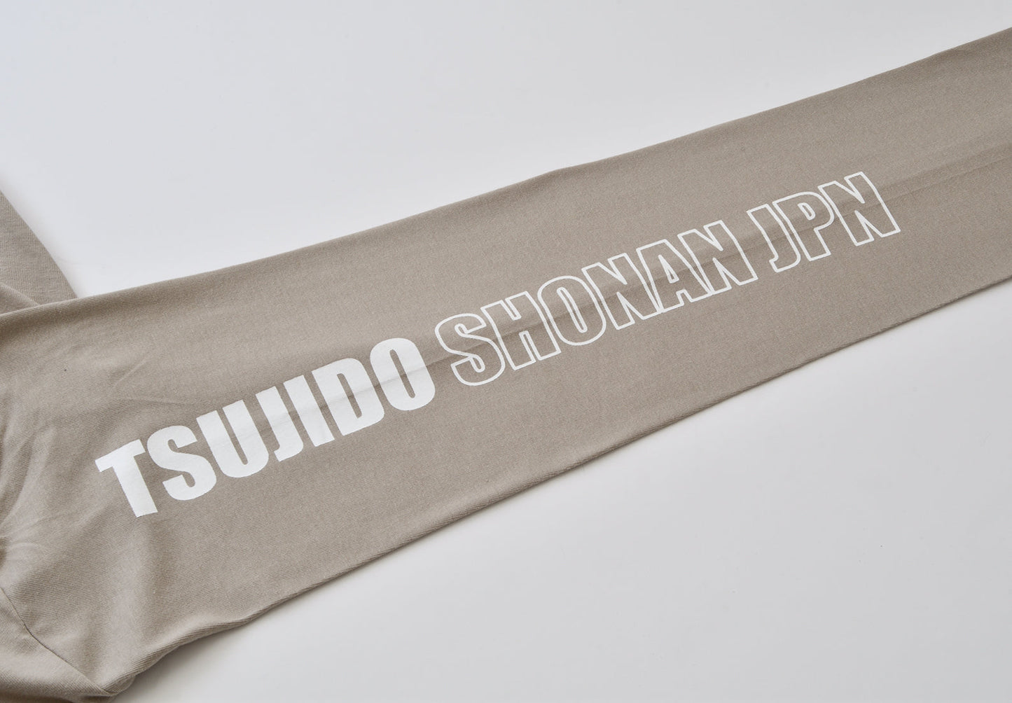 オリジナルロングTシャツ original long T-shirt "TSUJIDO"サンドベージュ sand beige