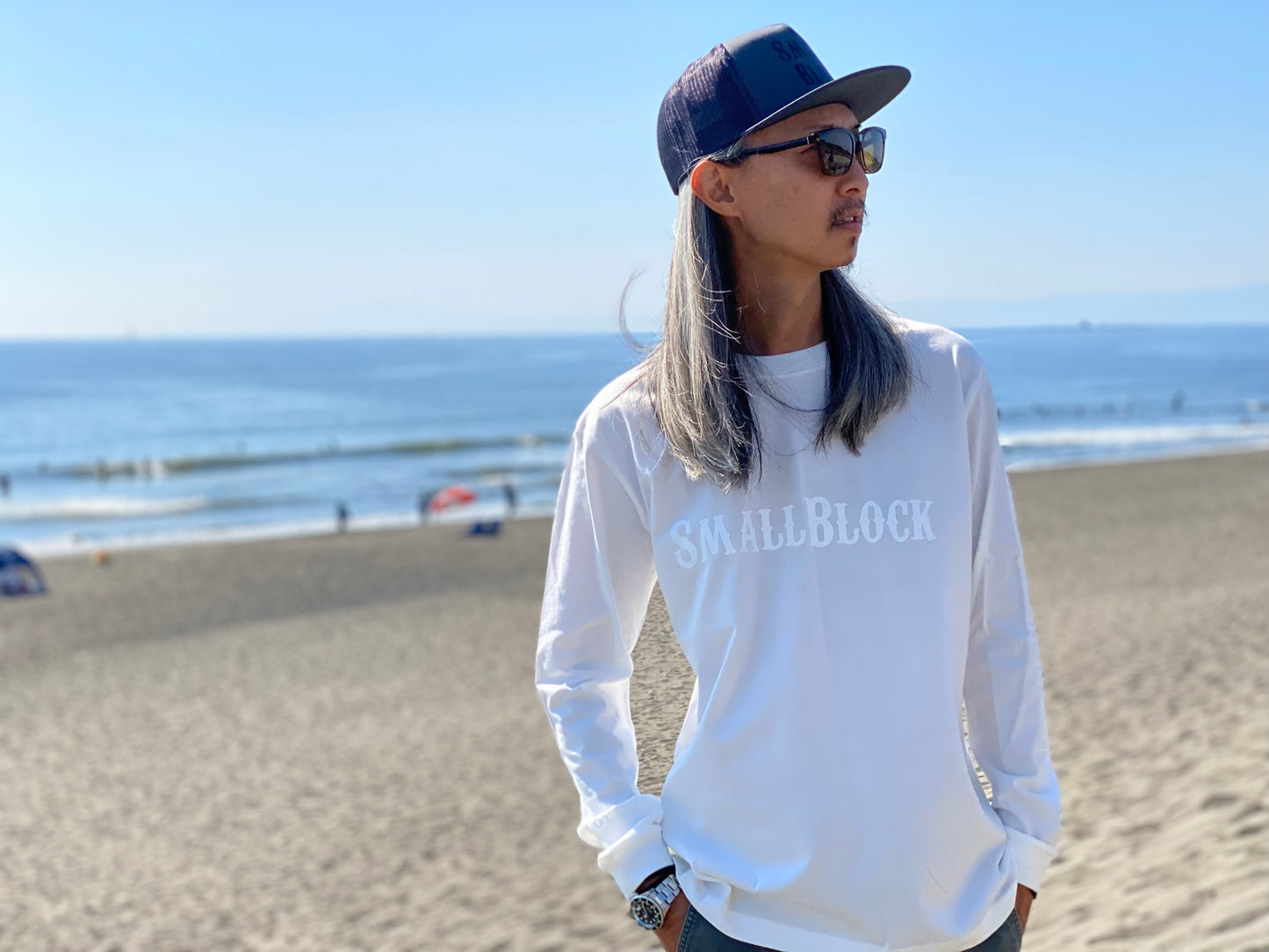 オリジナルロングTシャツ original long T-shirt "TSUJIDO"白 white