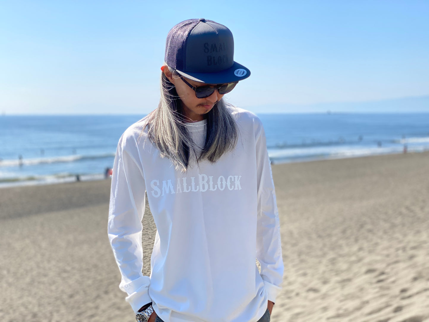 オリジナルロングTシャツ original long T-shirt "TSUJIDO"白 white